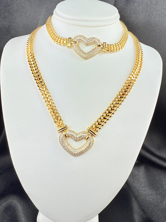 Heart Duo GOLD PLATED